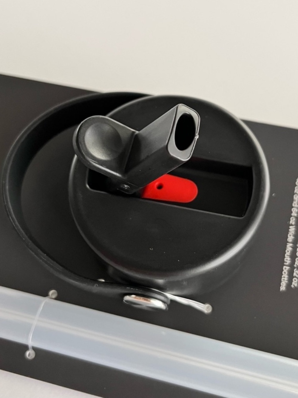 Hydro Flask Wide Mouth Flex Straw Cap & Straws, color is black - Picture 2 of 5